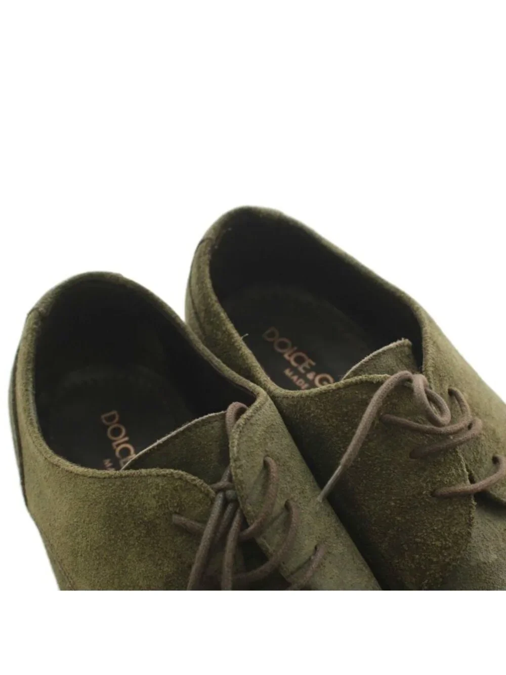 Dolce & Gabbana Business Shoes Suede Khaki 7.5